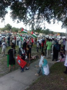 Palestinians protest Israel